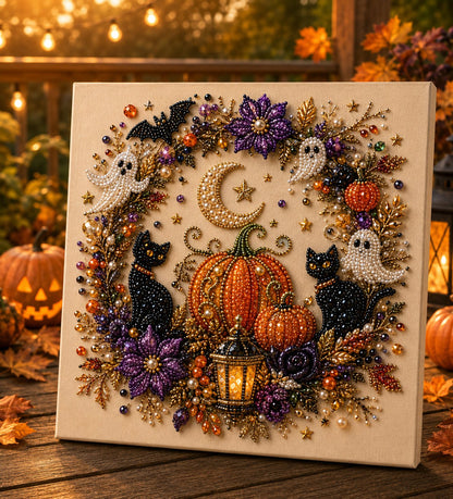 🔥 Last Day 50% OFF 👻✨ Halloween Pearl Art DIY Kit – Turn Tiny Pearls into Spooky-Cute Magic