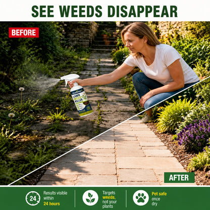 ⚡ [Fall Yard Refresh] Easy & Stress-Free Domestic Weed Killer Spray | Fast-Acting Root Remover for Garden & Patio