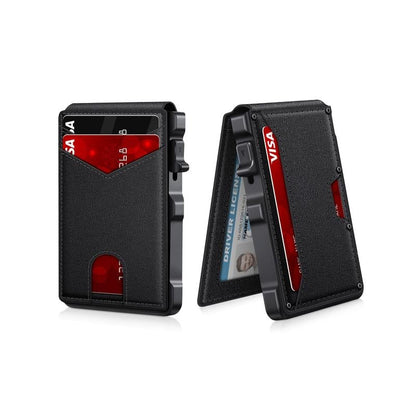 🔥Last Day! 50% OFF 💼🔒Premium Aluminum RFID Blocking Minimalist Wallet for Men — Pop-Up Card Access, Money Clip & ID Window
