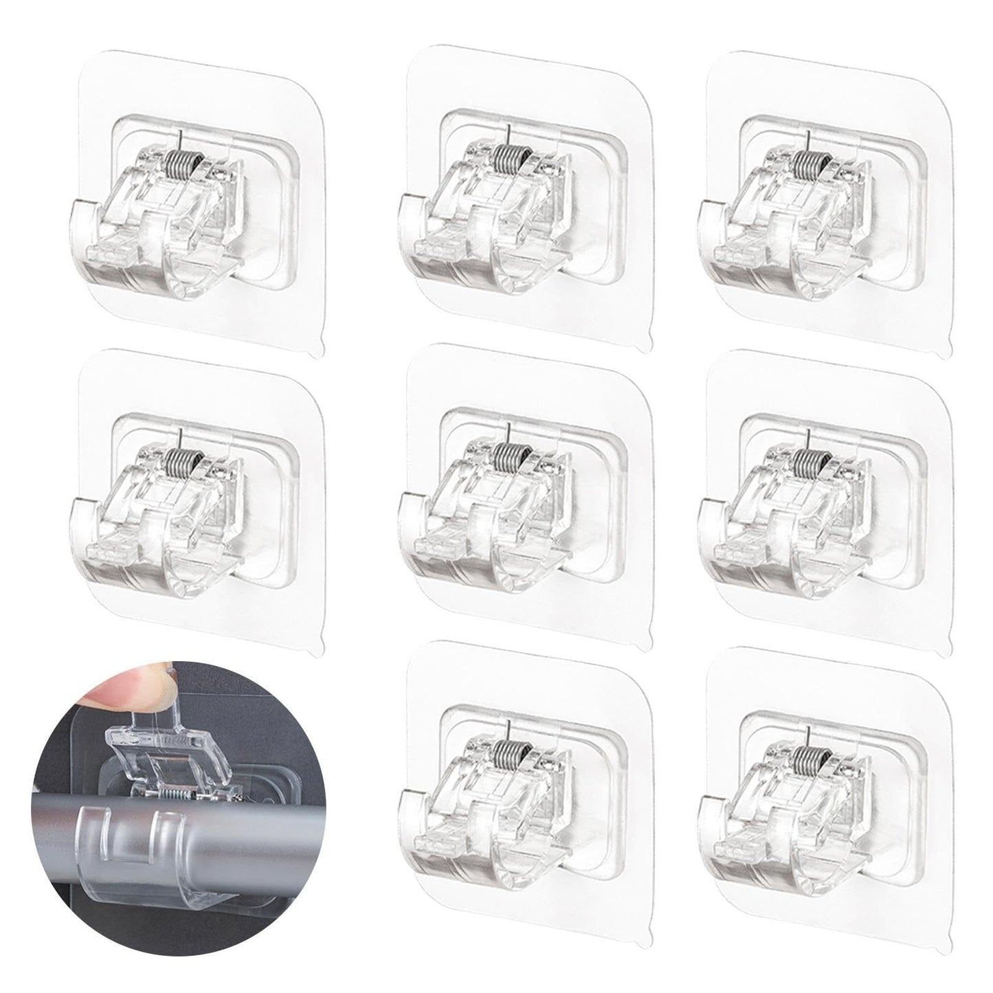 🔥Last Day Buy 2 Get 1 Free (18 PCS) $1.38 Each🔥 No-Drill Curtain Brackets — Hold Up to 13 lbs! 💪