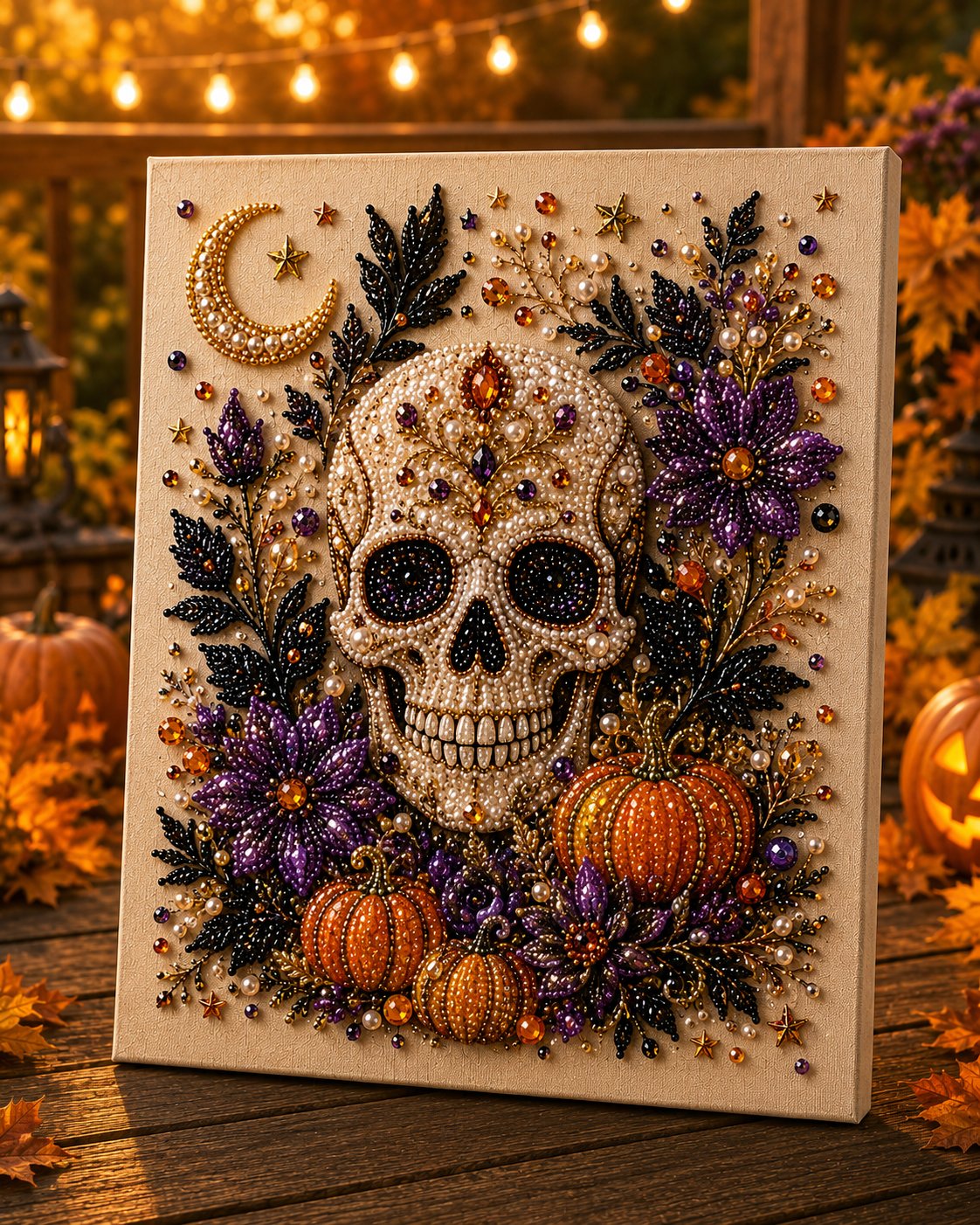 🔥 Last Day 50% OFF 👻✨ Halloween Pearl Art DIY Kit – Turn Tiny Pearls into Spooky-Cute Magic