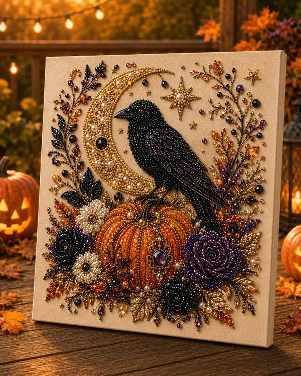 🔥 Last Day 50% OFF 👻✨ Halloween Pearl Art DIY Kit – Turn Tiny Pearls into Spooky-Cute Magic