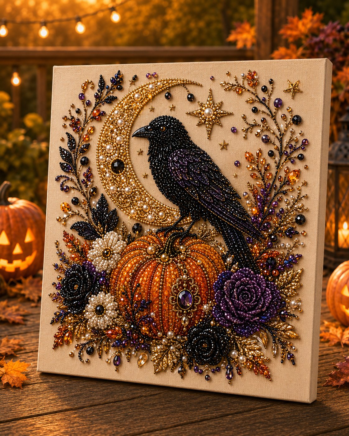 🔥 Last Day 50% OFF 👻✨ Halloween Pearl Art DIY Kit – Turn Tiny Pearls into Spooky-Cute Magic