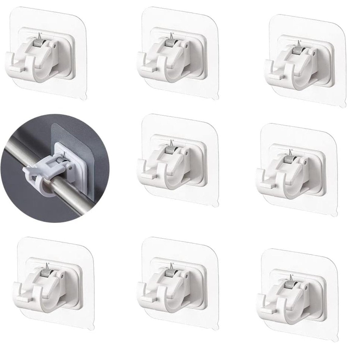 🔥Last Day Buy 2 Get 1 Free (18 PCS) $1.38 Each🔥 No-Drill Curtain Brackets — Hold Up to 13 lbs! 💪