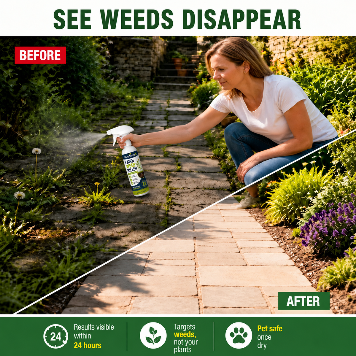 ⚡ [Easy and stress-free weeding in the garden] Herbicide for domestic use