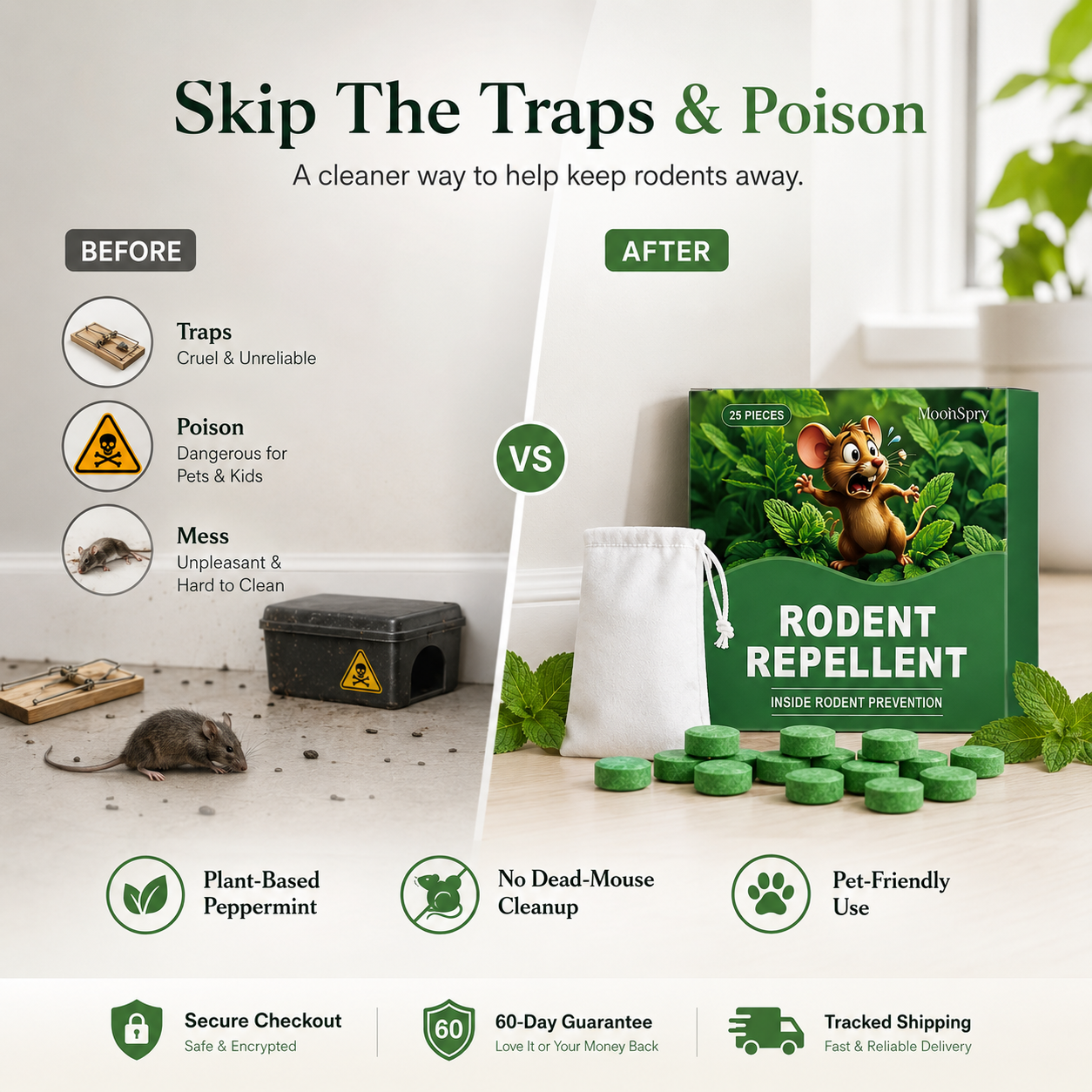 Get Rid of Rats & Mice — Without Poison, Traps, or Mess