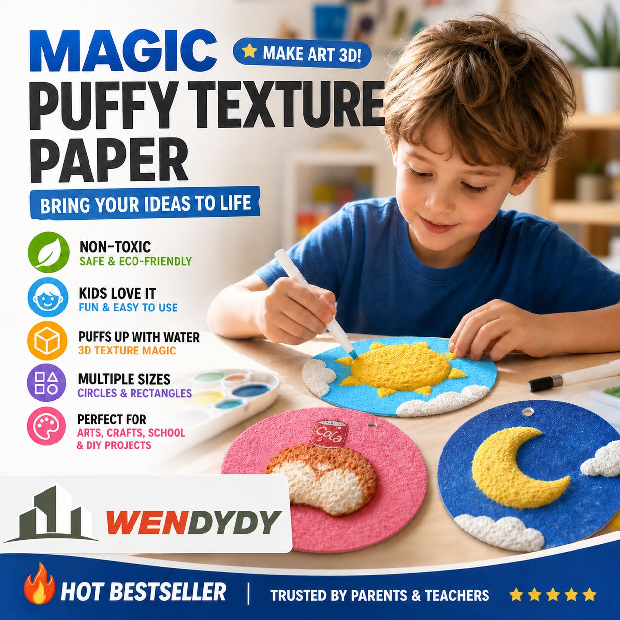 🎨Hot Sale 50% OFF✨Magic Fluffy Pigments, Pigment Paper, DIY Paintbrushes