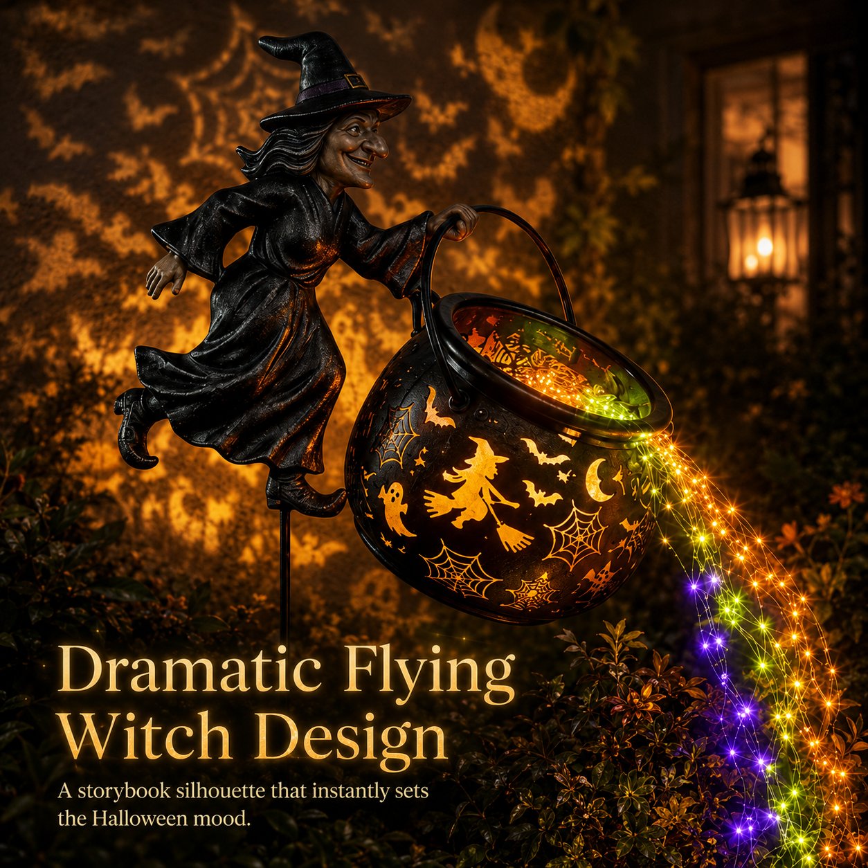 🔥Last Day 50% OFF🎃Halloween Witch Cauldron Garden Light