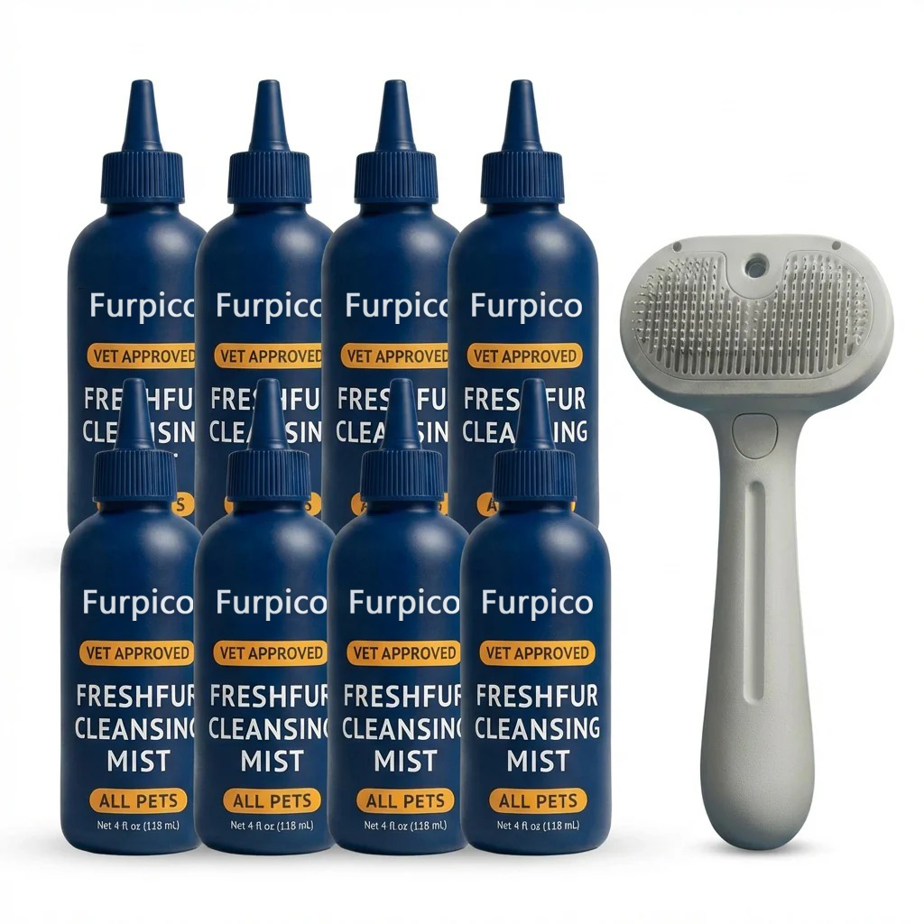 1 Grooming Brush +8 Bottles Care Solution