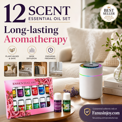 🌺The fresh scent lifts your mood！🌷12-Pack Water Soluble Essential Oils Set