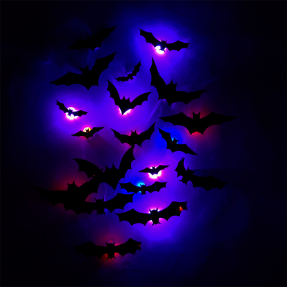 🥳2026 HOT SALE🥳💞50K+ SOLD!🎃🦇 50% OFF! Halloween 3D Bat LED Wall Light – Bendable wings create lifelike flight poses. Purple LED glow brings spooky vibes – perfect for haunting your home! 🩸✨