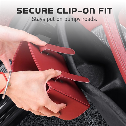 Leather Car Door Cup Holder – Wide‑mouth opening, easy reach for drinks & phone. Clip‑on secure fit. PU leather, tough & stylish. 🛡️✨