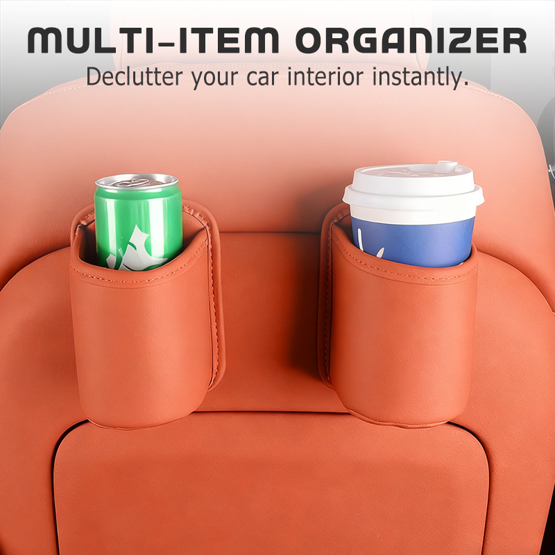 Leather Car Door Cup Holder – Wide‑mouth opening, easy reach for drinks & phone. Clip‑on secure fit. PU leather, tough & stylish. 🛡️✨