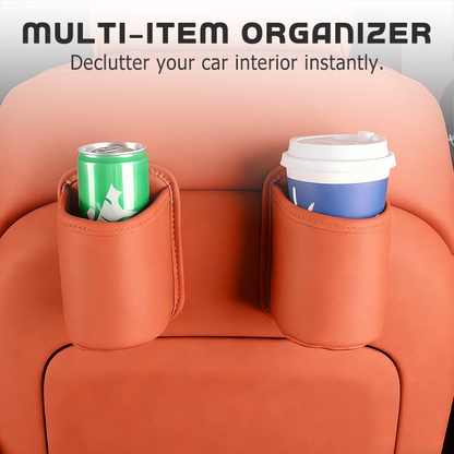 Leather Car Door Cup Holder – Wide‑mouth opening, easy reach for drinks & phone. Clip‑on secure fit. PU leather, tough & stylish. 🛡️✨