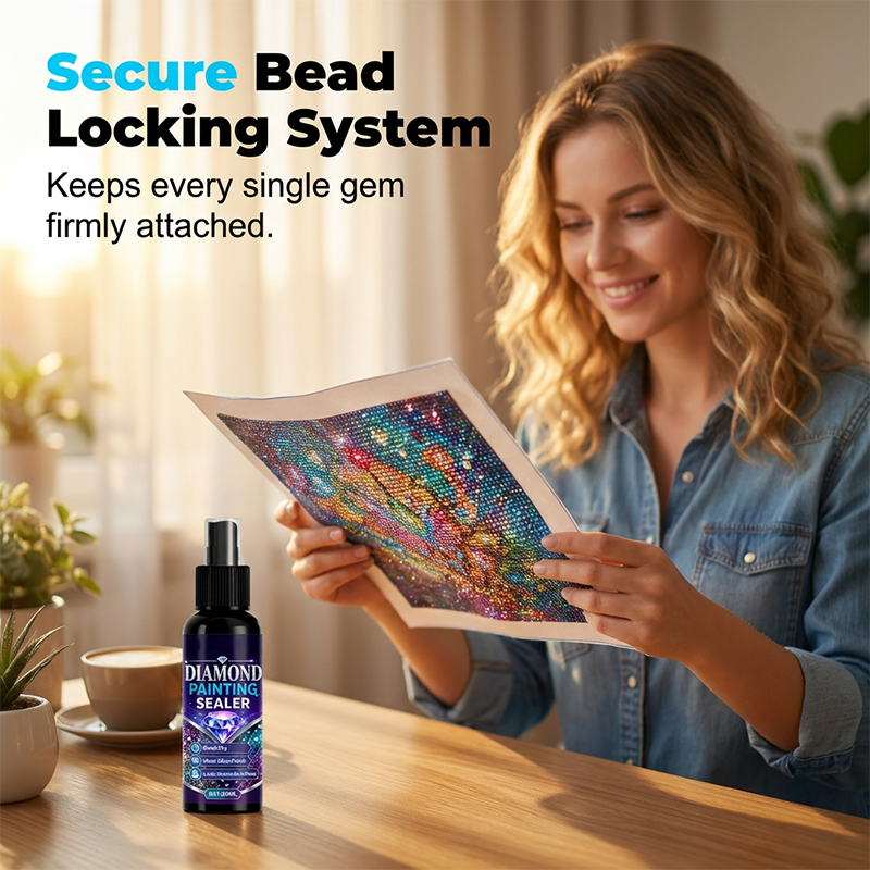 🔥 Last Day 50% OFF – 💎✨ Diamond art sealer – locks beads, glossy finish, dries fast & lasts