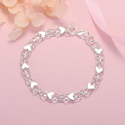 ✨Double Chain Heart Charm Bracelet