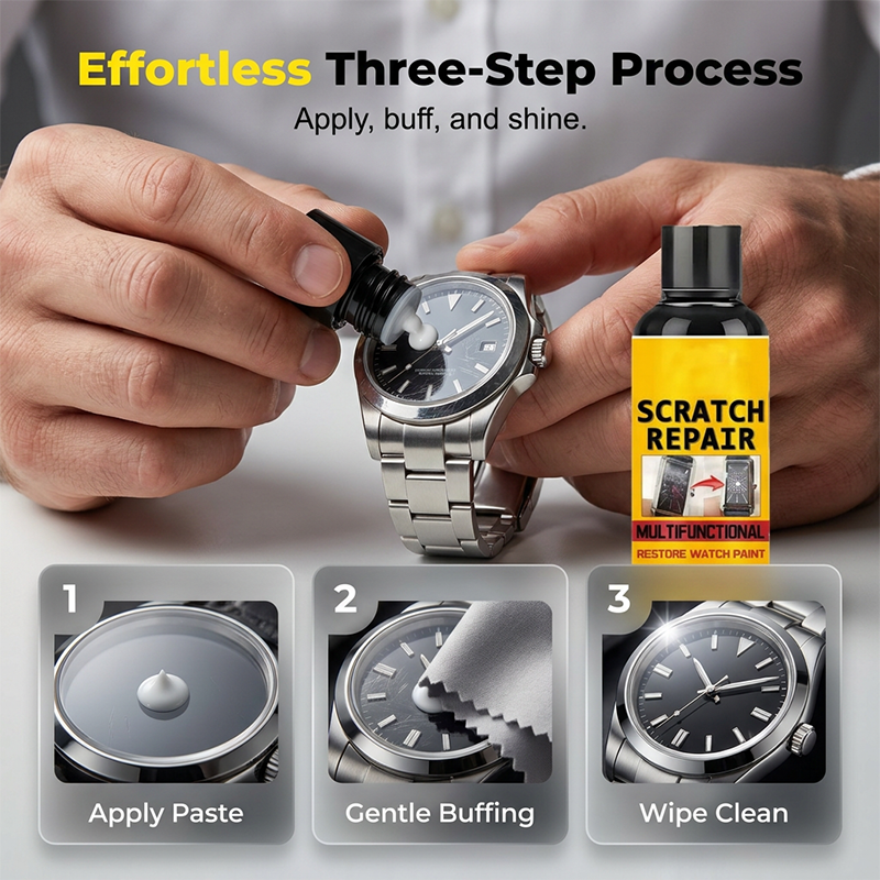 Scratch repair polish application