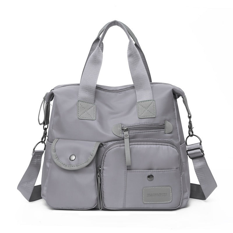 Gray tote bag
