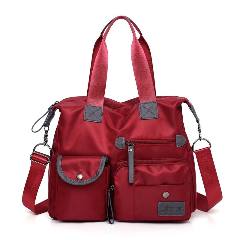 Red tote bag