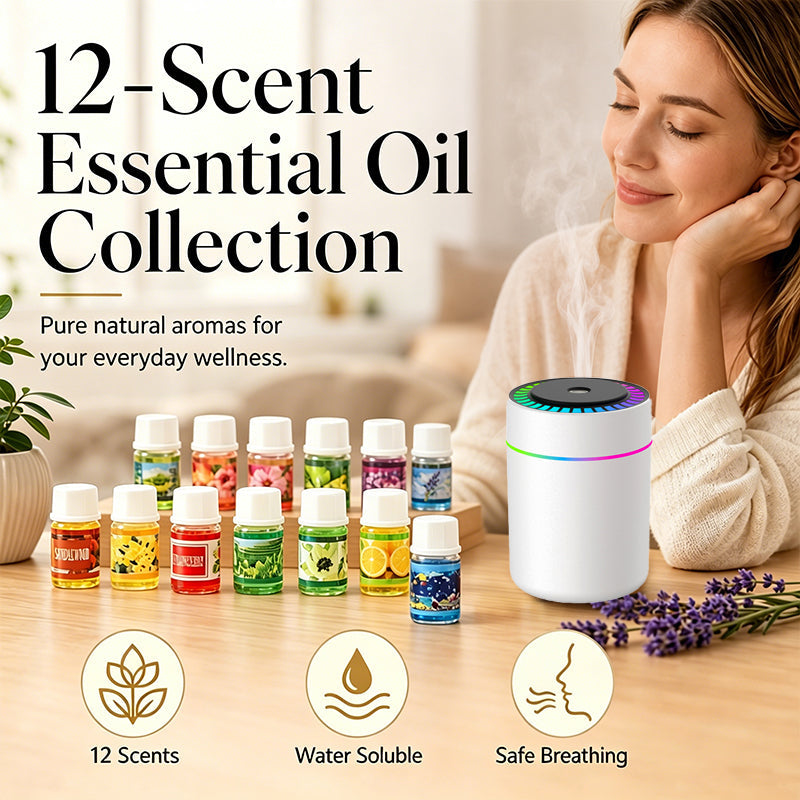 🌺The fresh scent lifts your mood！🌷12-Pack Water Soluble Essential Oils Set