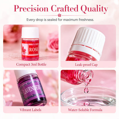🌺The fresh scent lifts your mood！🌷12-Pack Water Soluble Essential Oils Set