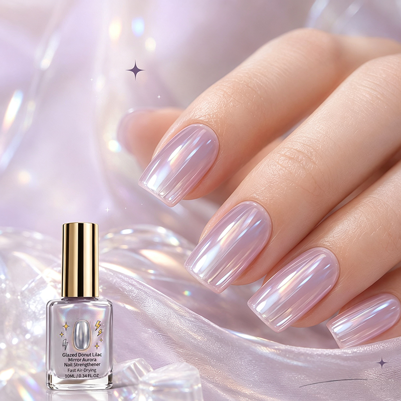 💜✨Lilac Glossy Mirror Nail Strengthener