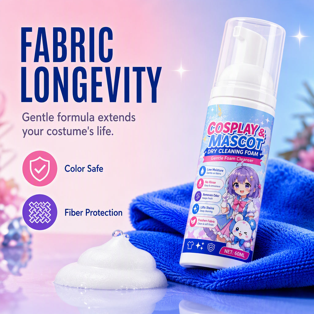 🥳2026 HOT SALE🥳💞50K+ SOLD!🎭💨 50% OFF! Portable Foam Cleaner – No water, no rinse – removes makeup, sweat & floor dirt. Perfect for cosplay, furry suits & carnival wear – stay fresh all con! 👗✨