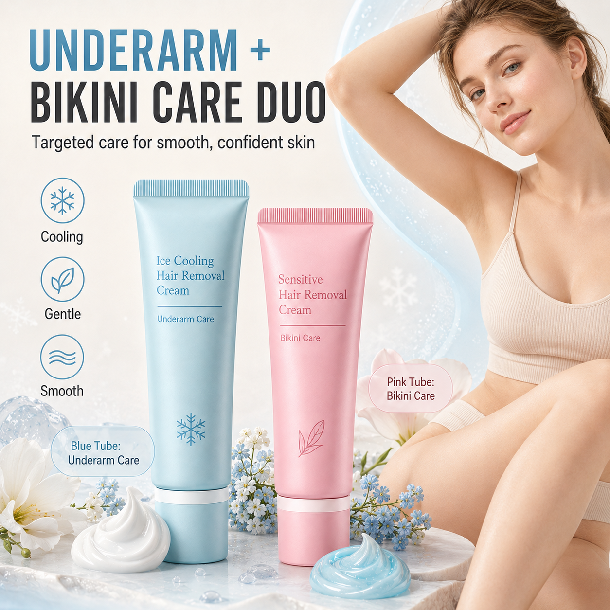 🔥Last Day Buy 1 Get 1 Free $ 9.99 Each🔥Gentle Hair Removal Cream
