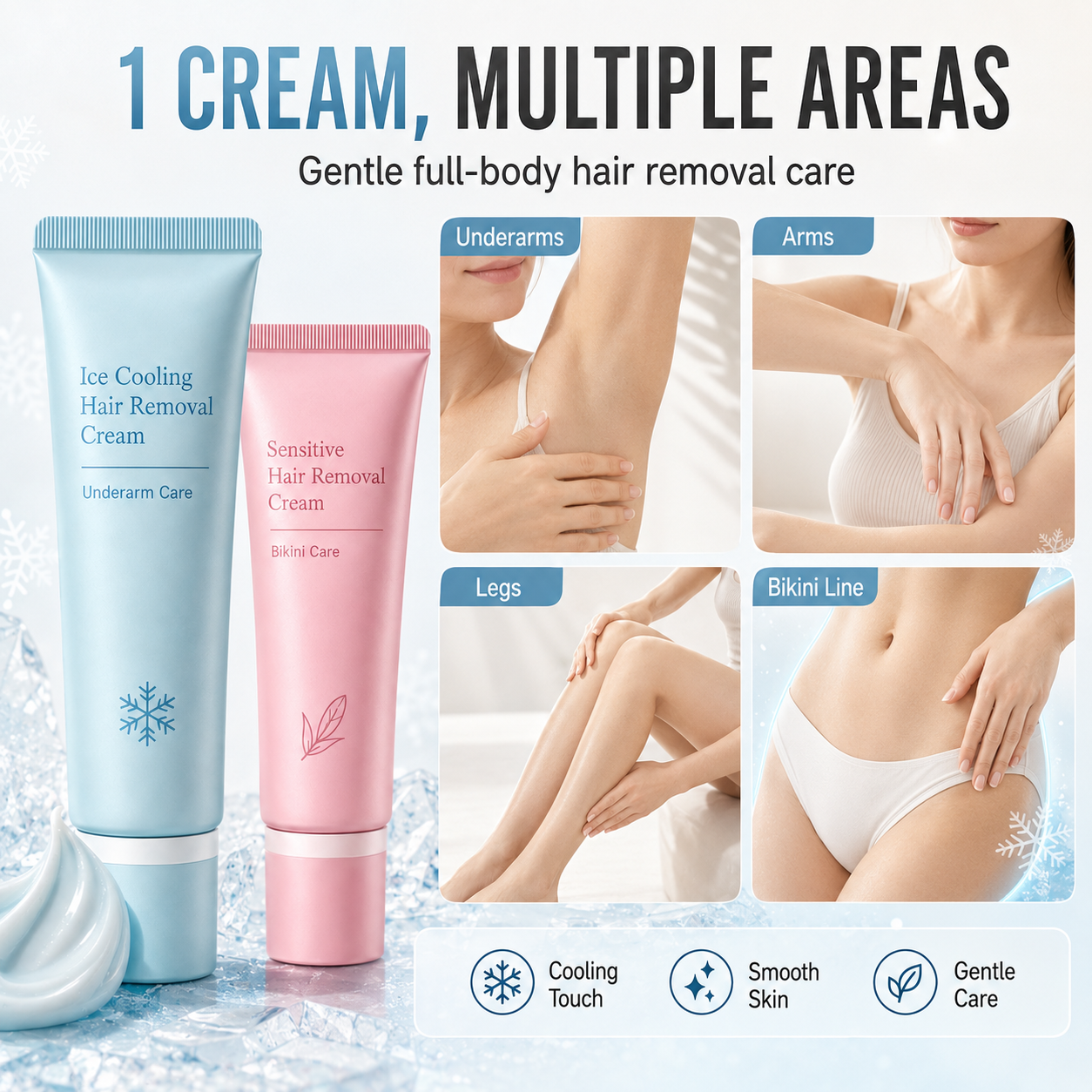 🔥Last Day Buy 1 Get 1 Free $ 9.99 Each🔥Gentle Hair Removal Cream