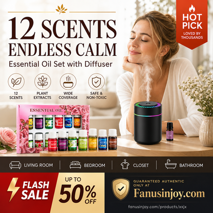 🌺The fresh scent lifts your mood！🌷12-Pack Water Soluble Essential Oils Set